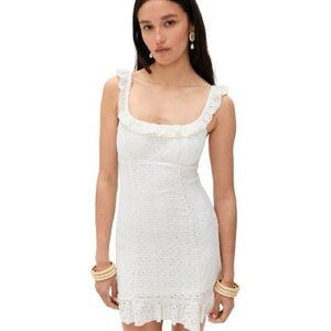 Reformation Nora Knit Mini Ivory Dress